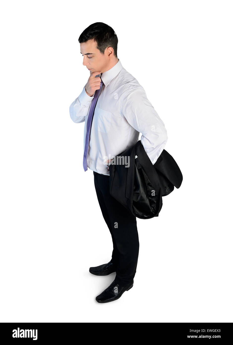 L'homme d'affaires solution pense isolé Banque D'Images