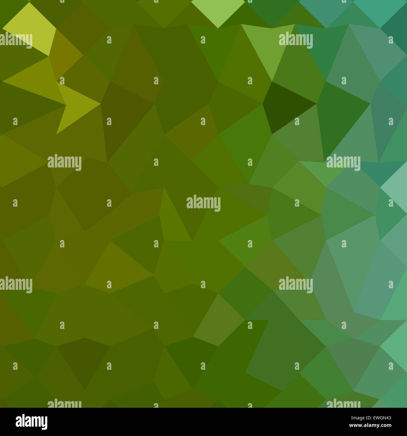 Illustration de style polygone faible aux tons de vert foncé fond géométrique abstraite. Banque D'Images