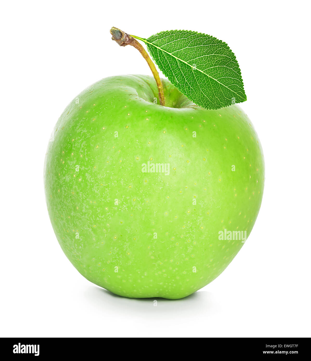 Green Apple isolé sur fond blanc Banque D'Images