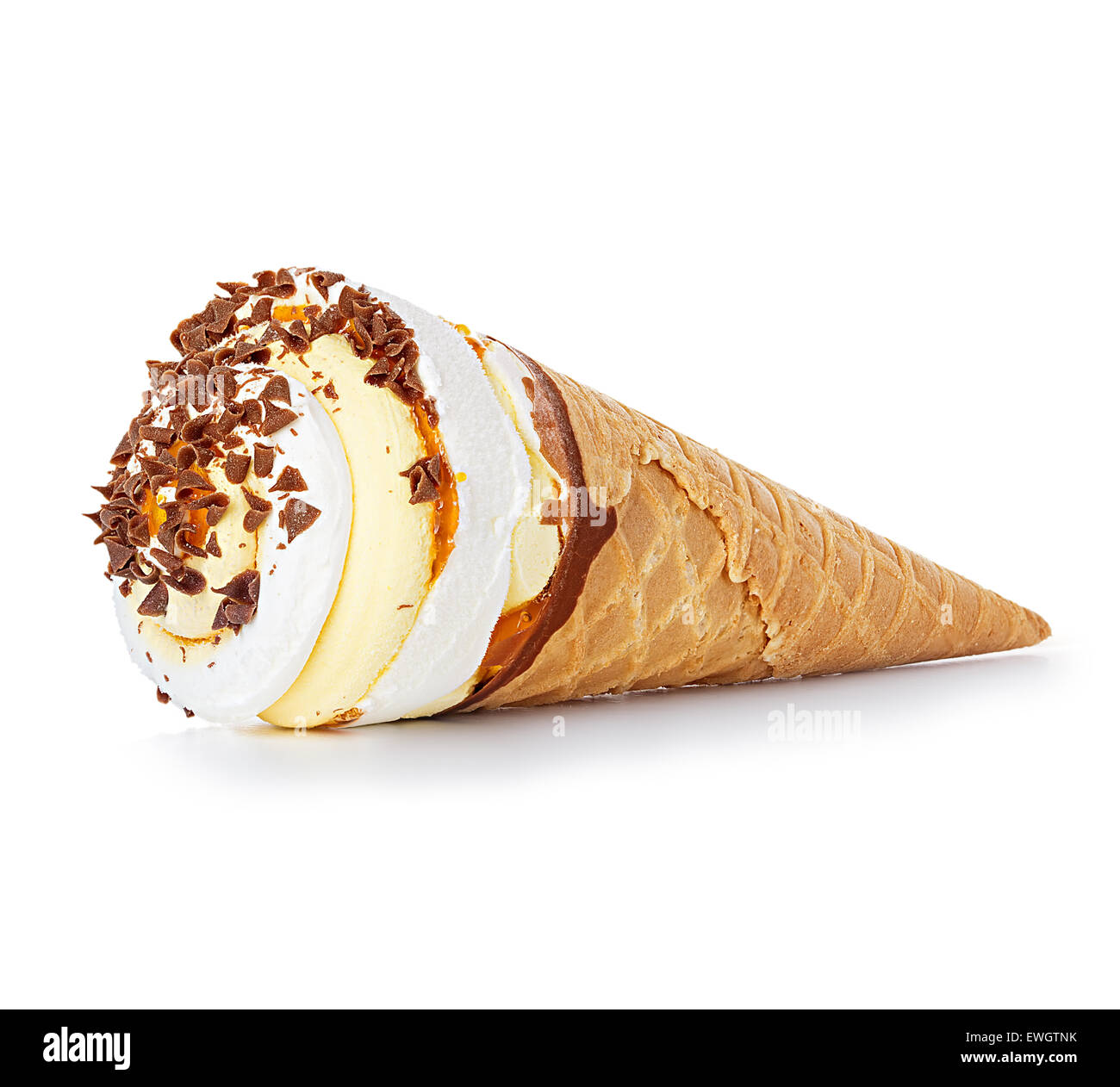 Ice cream cone isolated Banque D'Images