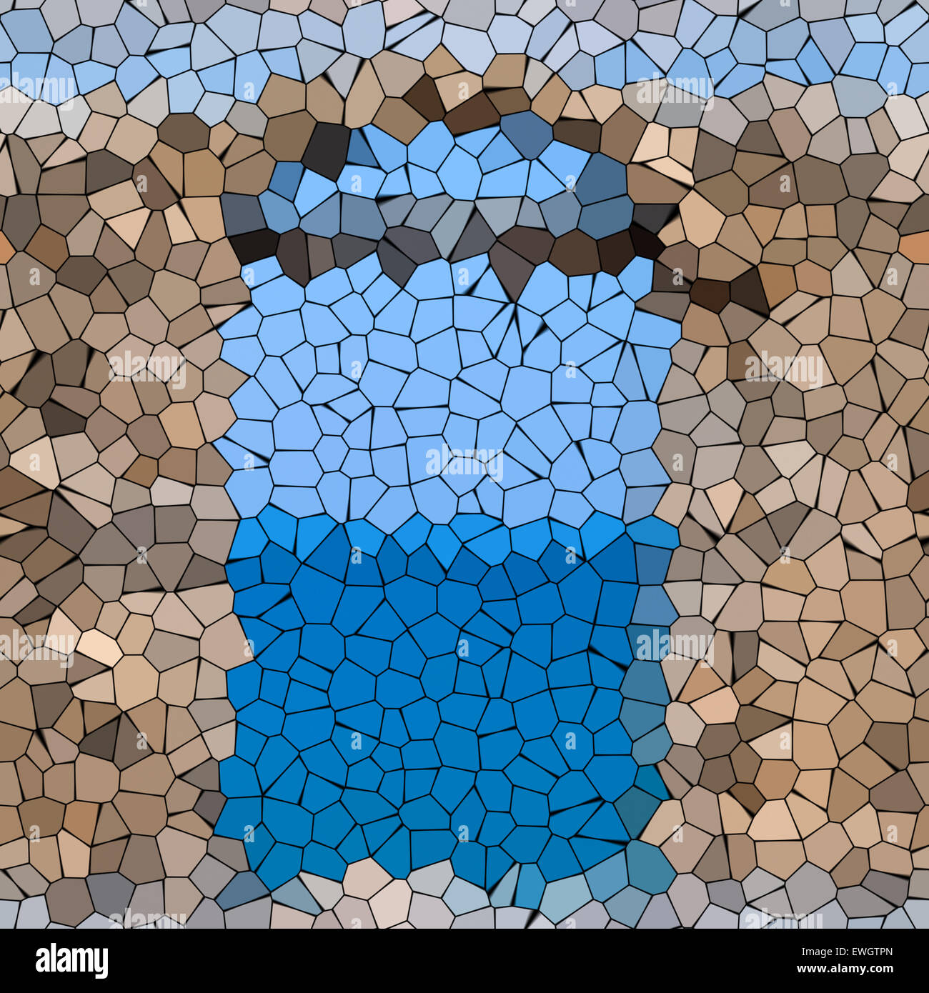 Abstract seamless background. Illustration de la mosaïque. Old Stone Gate par la mer. Banque D'Images