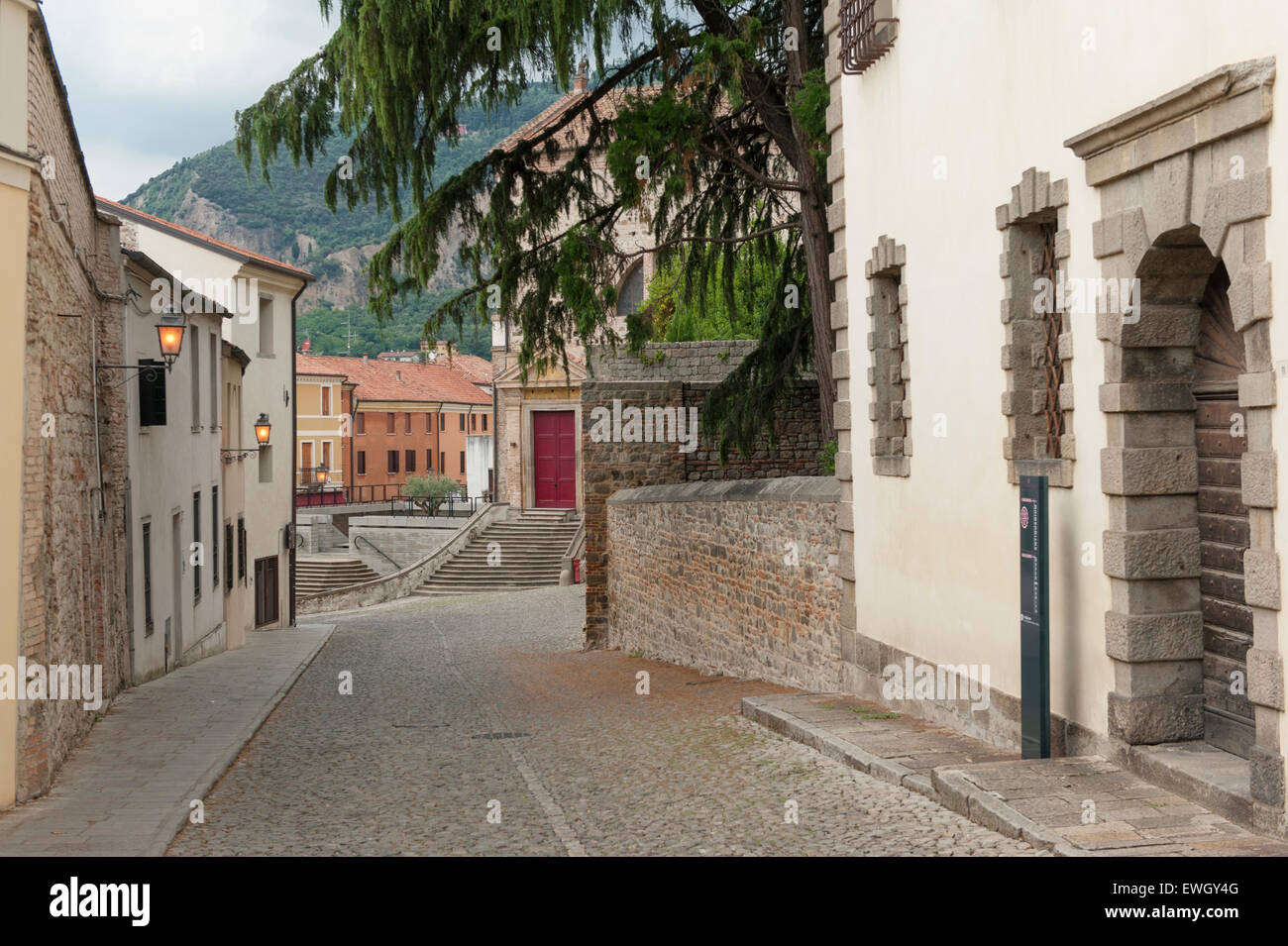 Via Ezzelino, Monselice, Veneto, Italie Banque D'Images