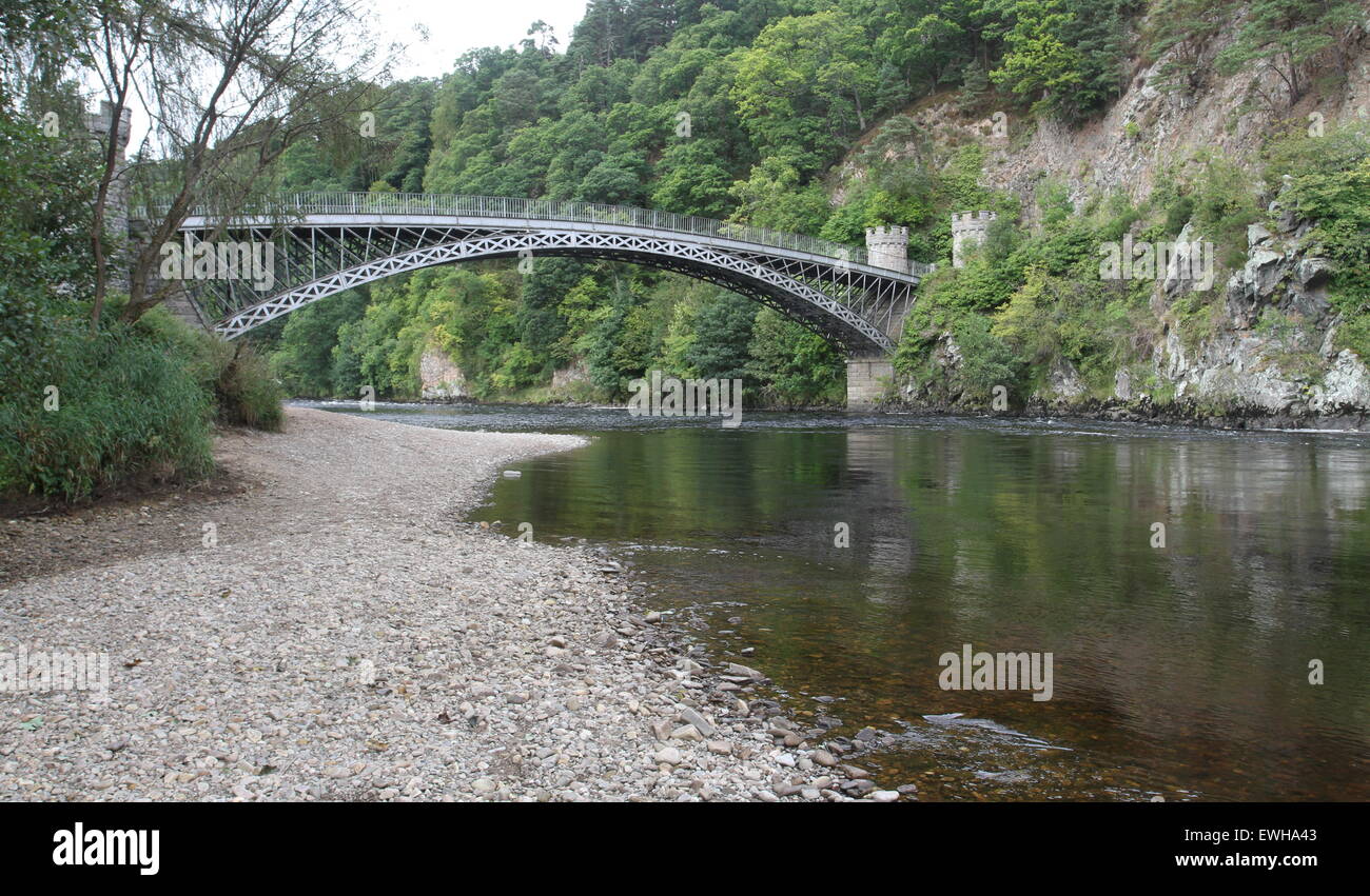 Craigellachie Pont sur rivière Spey Scotland Septembre 2012 Banque D'Images