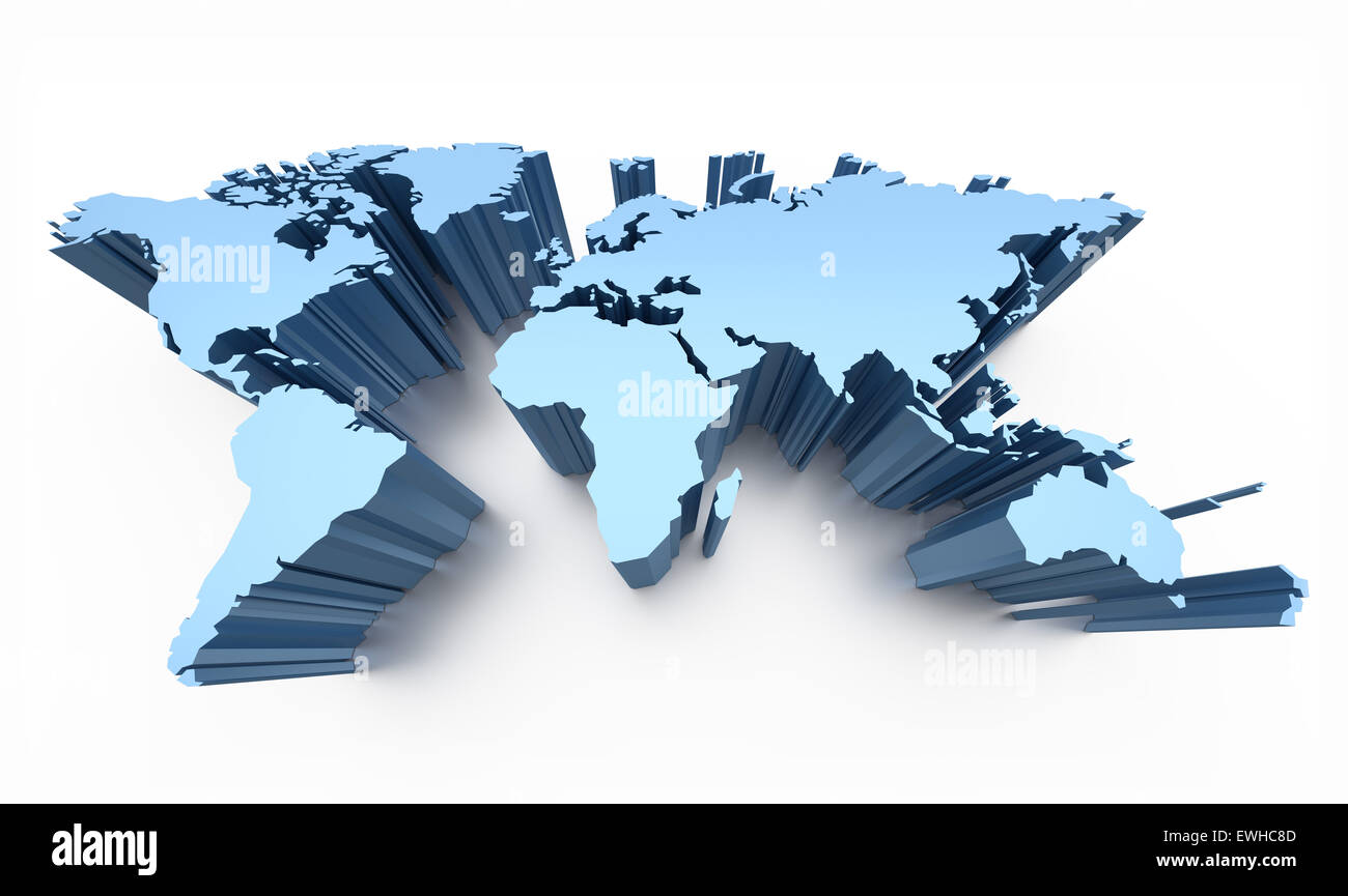 World Map Flat Banque D Image Et Photos Alamy