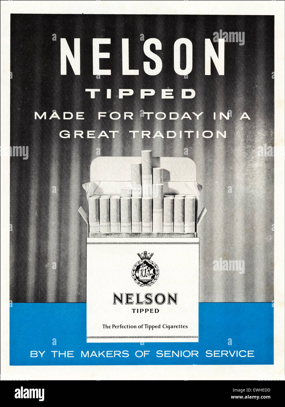 1960 vers 1962 publicité magazine publicité pour les cigarettes à bout filtre Nelson Banque D'Images