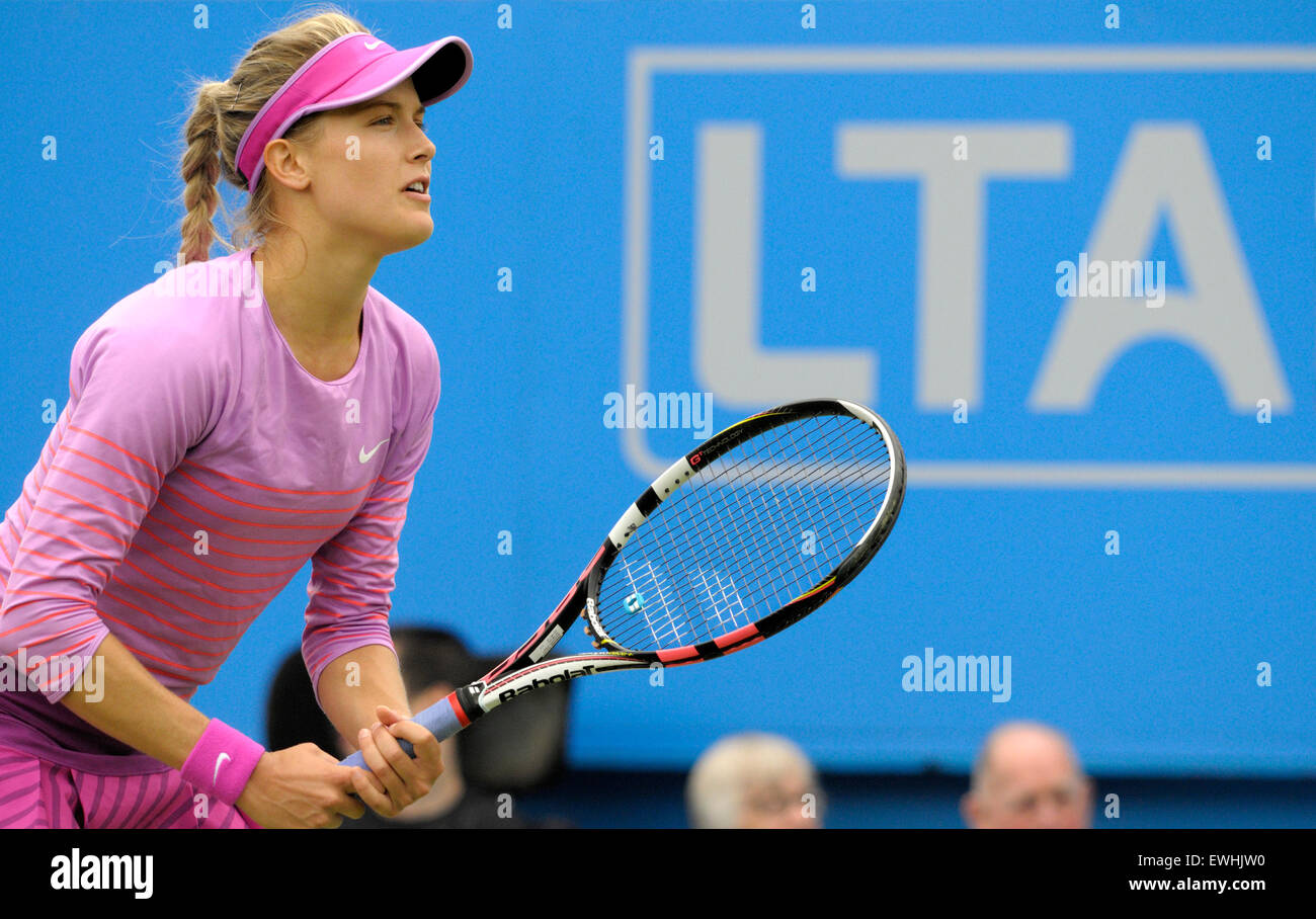 Eugénie Bouchard (Canada) à l'affiche à l'International Aegon à Eastbourne, 2015 Banque D'Images