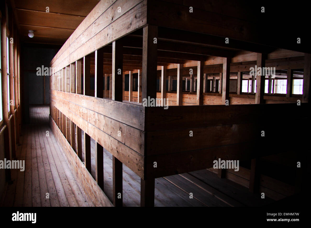 Mémorial du Camp de concentration de Dachau en une journée d'hiver Banque D'Images