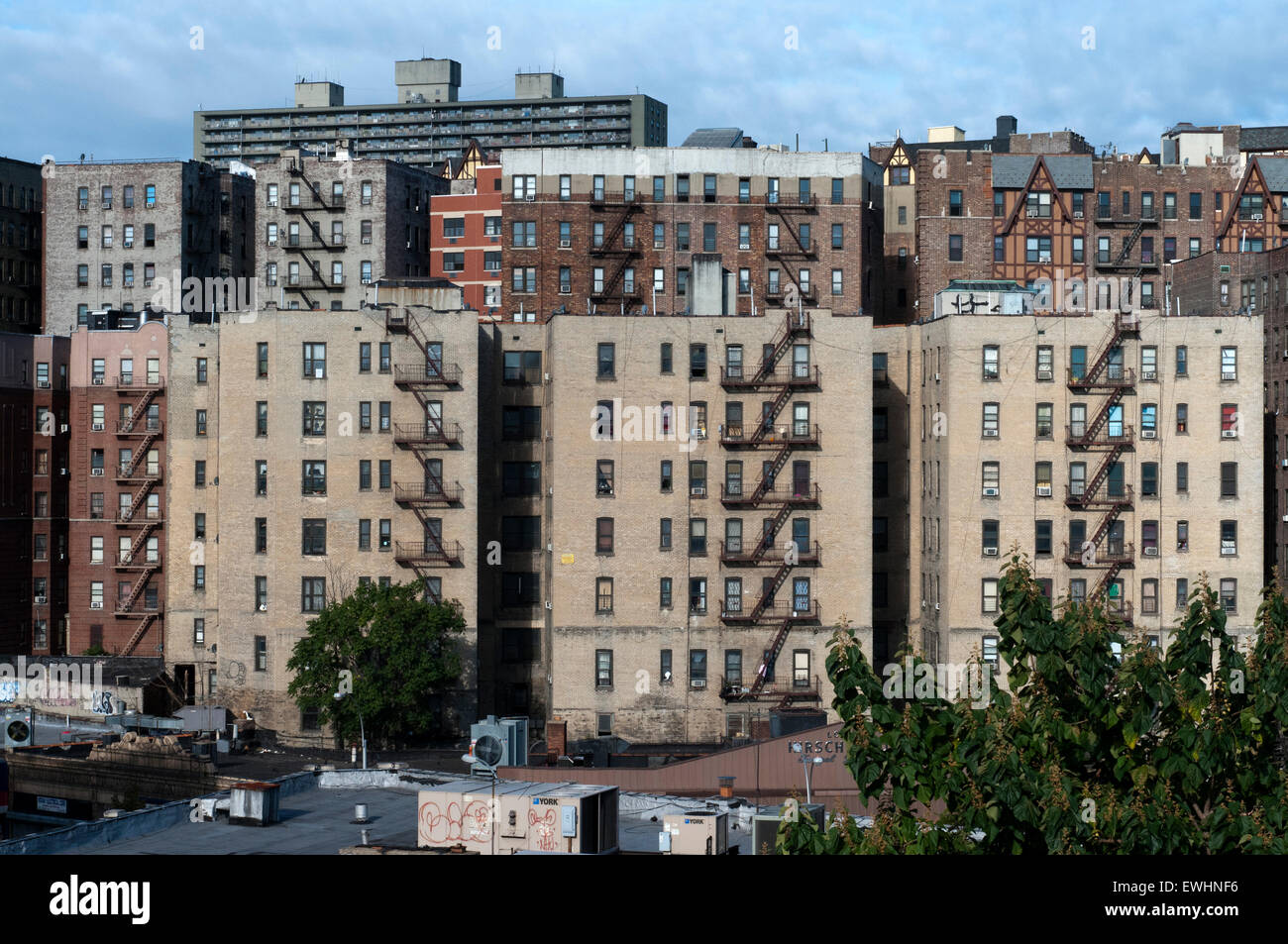 Paysage typique des bâtiments et dans le Bronx. Bronx ils ne peuvent nous faire imaginer des visages accueillants et une atmosphère d'une Banque D'Images