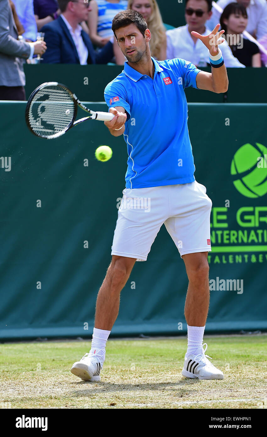 Slough, Berkshire, Royaume-Uni. 26 Juin, 2015. Le tournoi de tennis de Boodles. Novak Djokovic contre Alexander Zverev : Action Crédit Plus Sport/Alamy Live News Banque D'Images Slough, Berkshire, Royaume-Uni. 26 Juin, 2015. Le tournoi de tennis de Boodles. Novak Djokovic contre Alexander Zverev : Action Crédit Plus Sport/Alamy Live News Banque D'Images