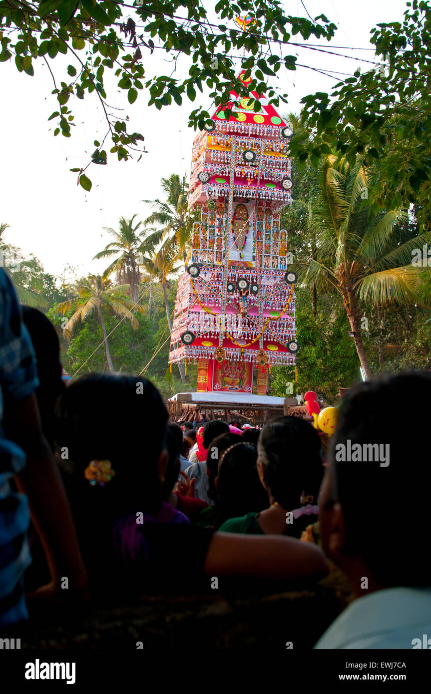 Temple fête southindia, Kerala, Inde, Asie Banque D'Images