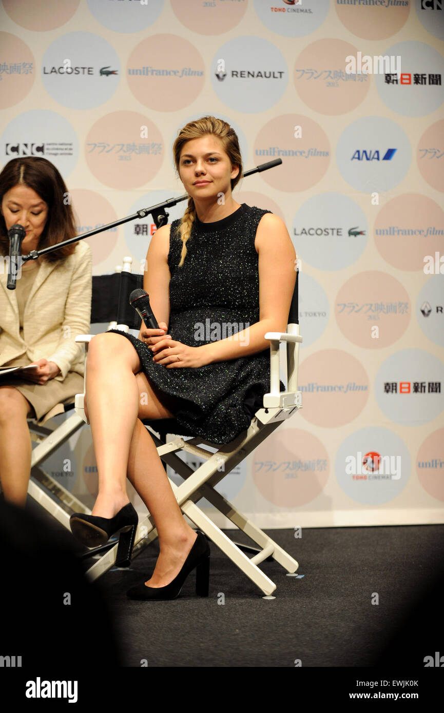 La chanteuse et actrice française assiste à Emera Louane Film Festival 2015 à Tokyo, le 26 juin 2015. Banque D'Images