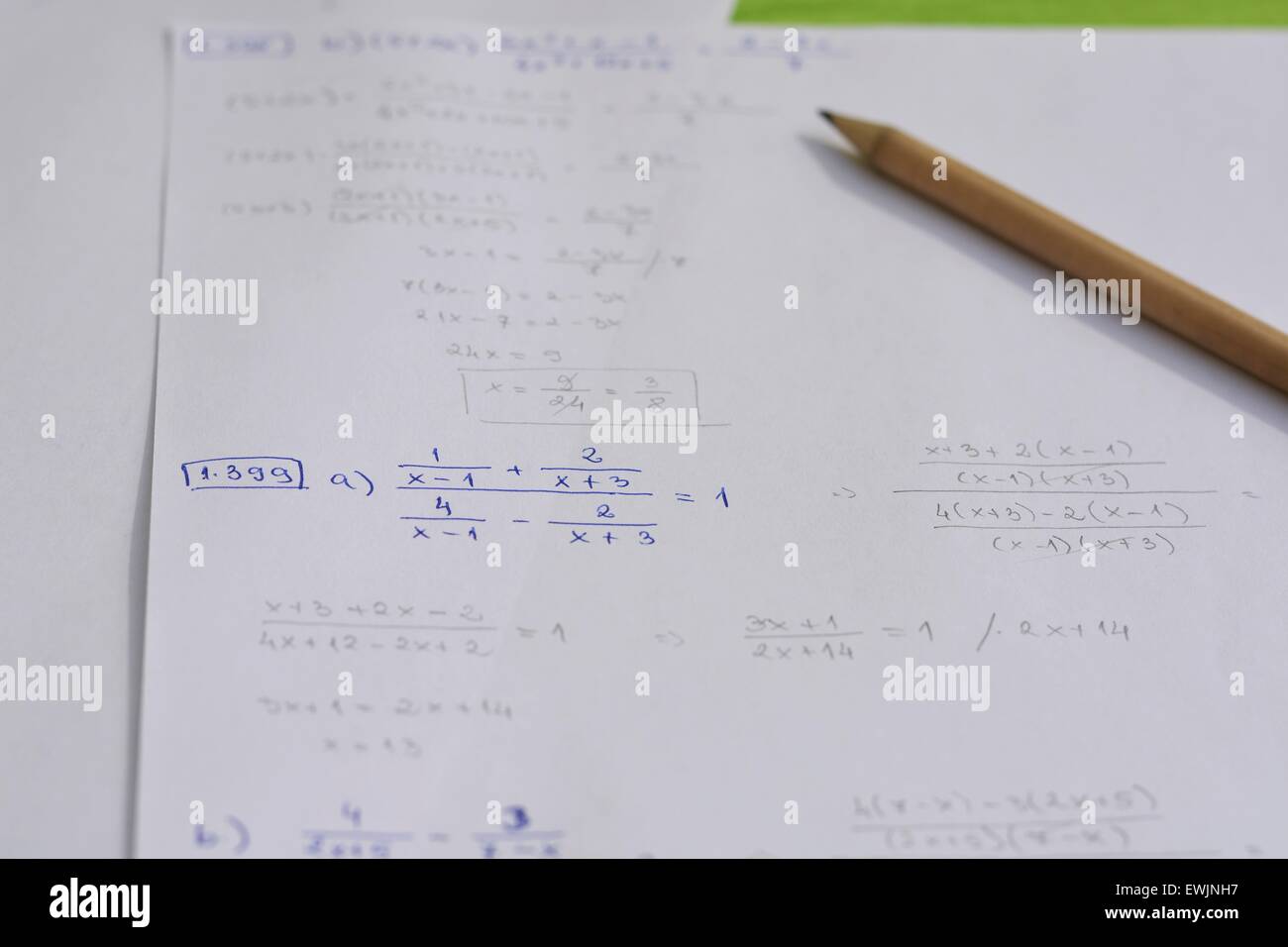 La tâche mathématique Banque D'Images