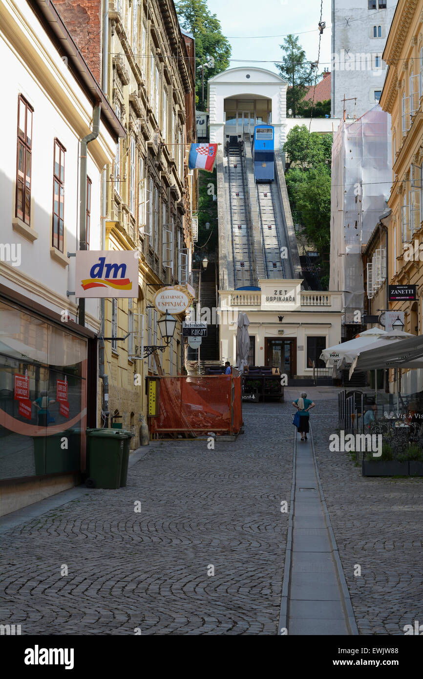 Rues de Zagreb, Croatie. Banque D'Images