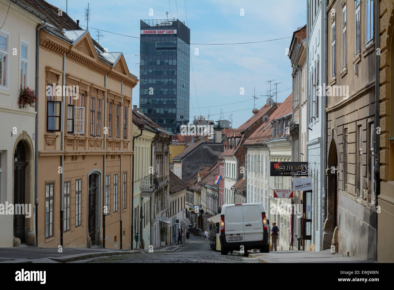 Rues de Zagreb, Croatie. Banque D'Images