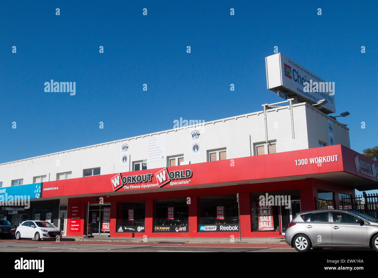 Monde d'entraînement magasin de vente de matériel de fitness pour le public,Brookvale,Sydney, Australie Banque D'Images