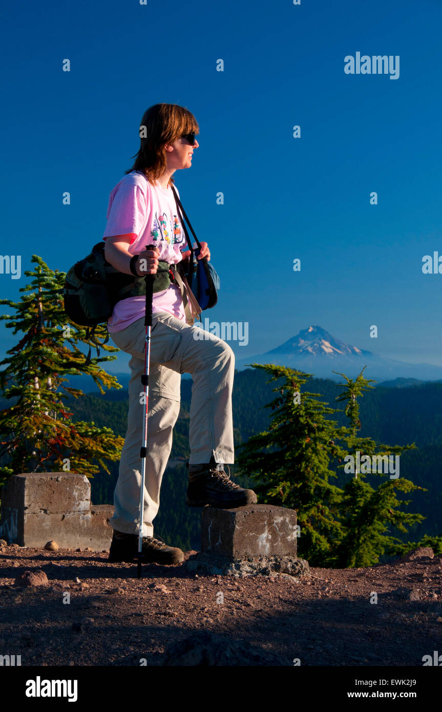 Hache sommet (ancien site lookout), Bull of the Woods Wilderness, Mt Hood National Forest, Virginia Banque D'Images