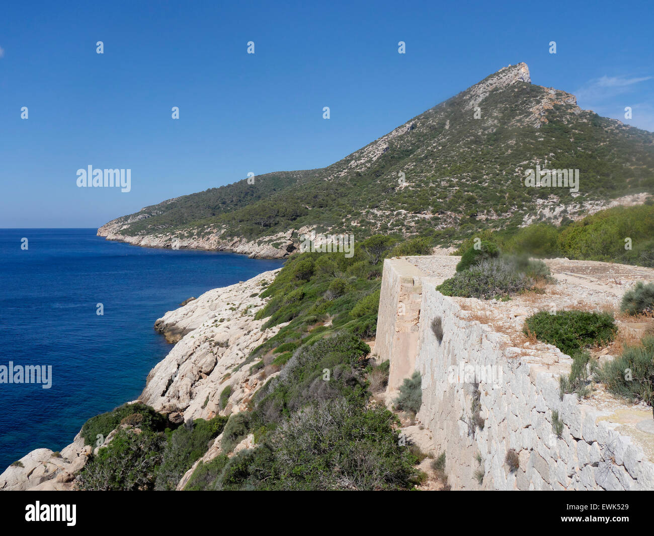 De l'île Dragonera Illa, de l'ornithologie site, Majorque, Juin 2015 Banque D'Images