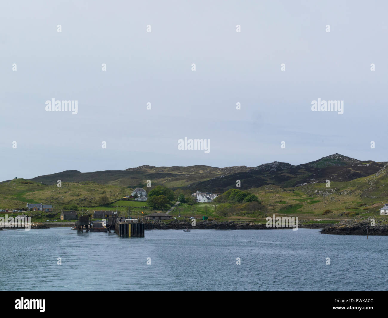 Scalasaig à l'île de Colonsay ferry port Hébrides intérieures Argyll et Bute Ecosse c'est le principal établissement de cette petite île peuplée jour Juin Banque D'Images