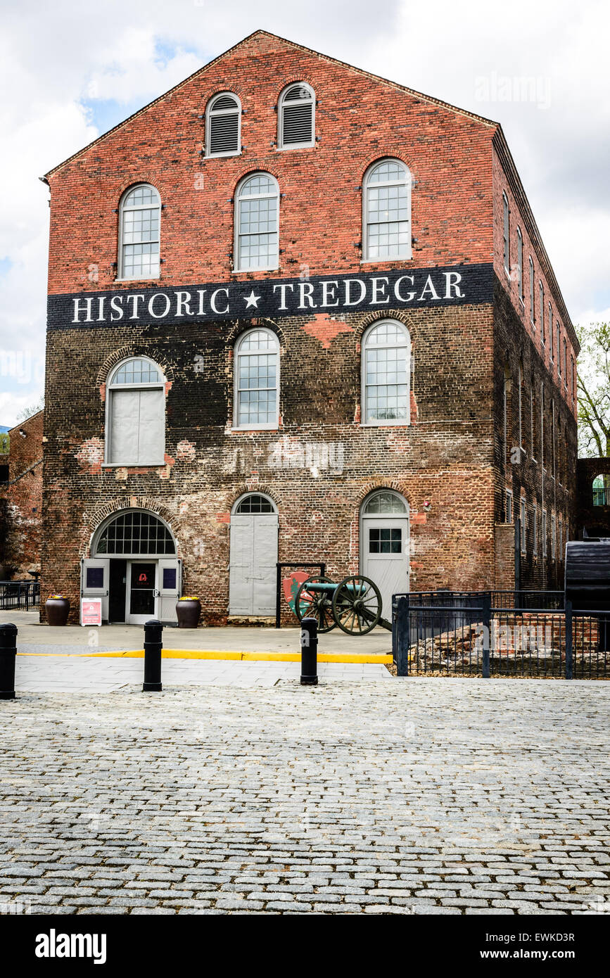 Bâtiment historique, modèle Tredegar Iron Works, Richmond, Virginia Banque D'Images