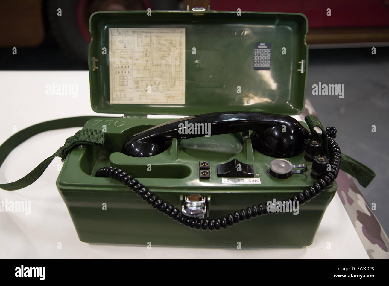 Téléphone de campagne, la seconde guerre mondiale Banque D'Images