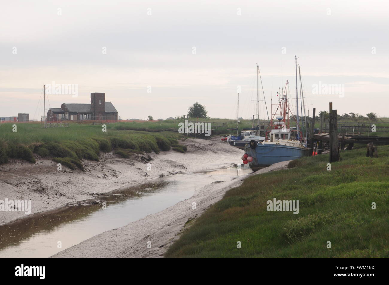 La rivière de trempage, Gibraltar Point, Lincolnshire, Royaume-Uni. Banque D'Images