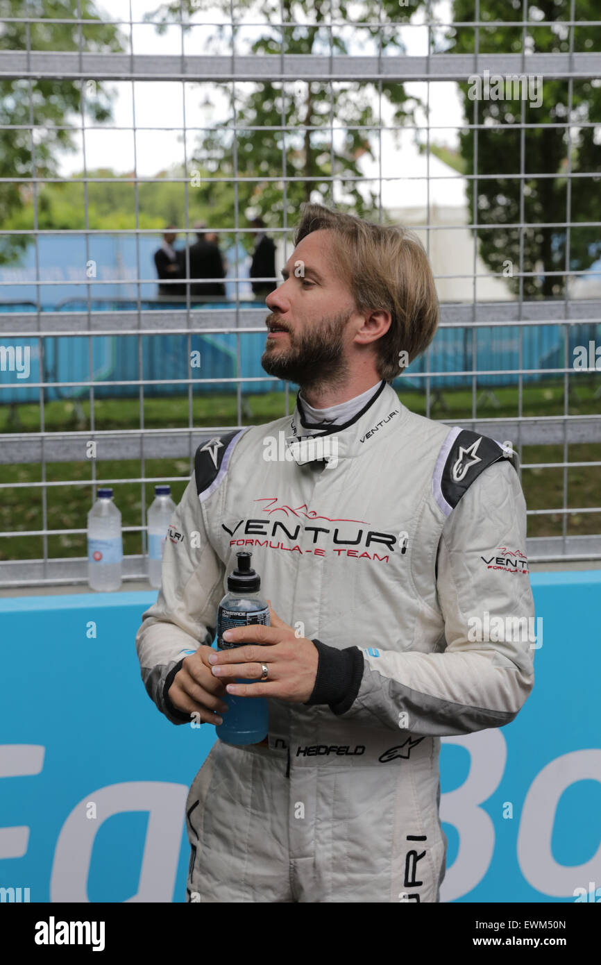 Londres, Royaume-Uni. 28 Juin, 2015. La série 11 de la FIA Formula E Visa Londres ePrix course de voiture électrique à Battersea Park, London, UK. Sur la photo : Nick Heidfeld de crédit Venturi : David Stock/Alamy Live News Banque D'Images