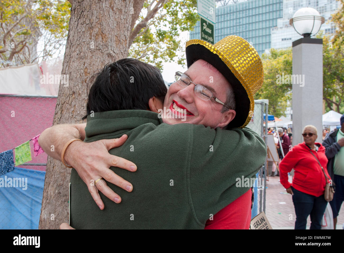 Les images de la Gay Pride à San Francisco, Californie. Banque D'Images