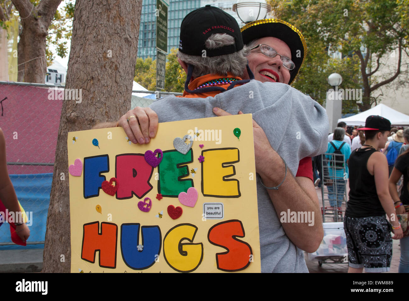Les images de la Gay Pride à San Francisco, Californie. Banque D'Images