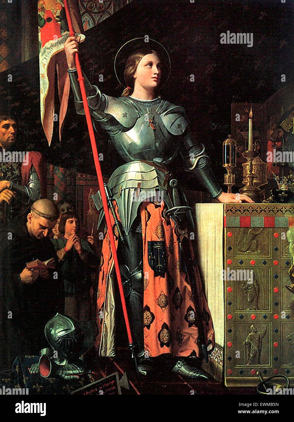 Jeanne d'Arc au sacre de Charles VII, par Jean Auguste Dominique Ingres en 1854 Banque D'Images