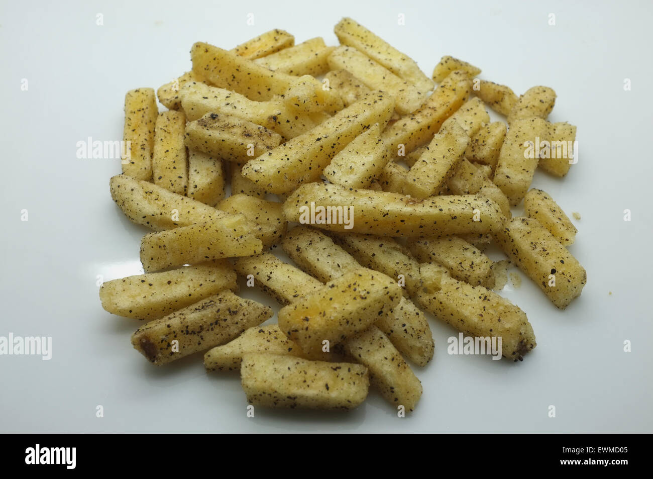 Tas de fried potato chip stick Banque D'Images