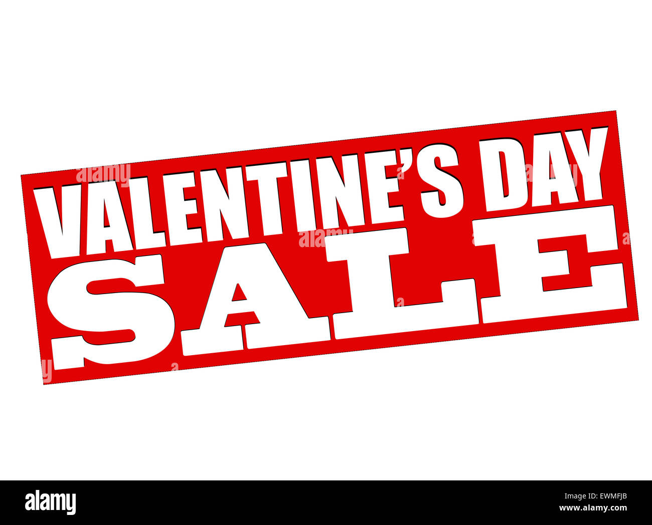 Timbres en caoutchouc avec texte Valentine day sale à l'intérieur, illustration Banque D'Images