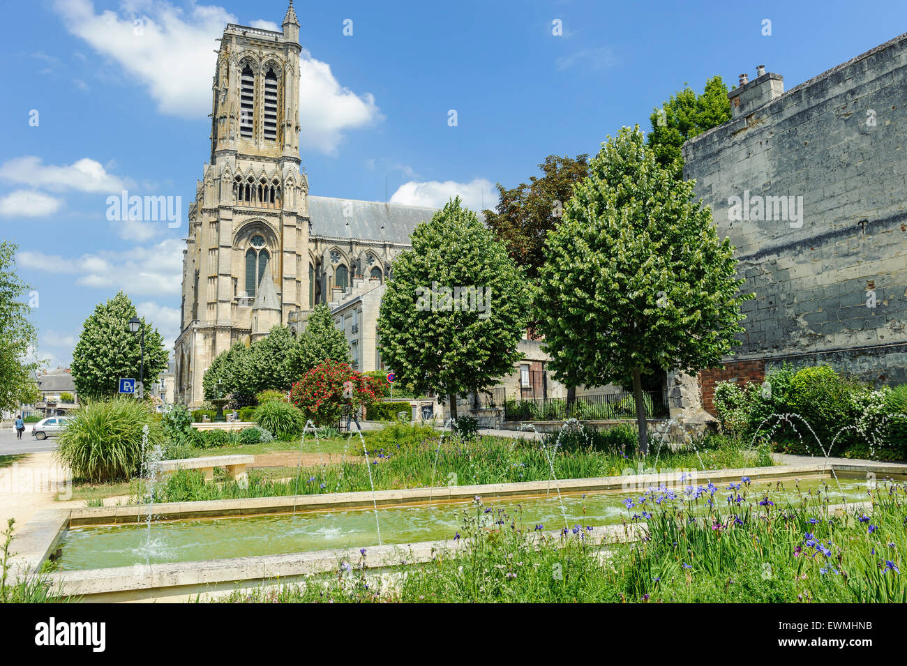 Basilique-cathédrale de Soissons Banque D'Images