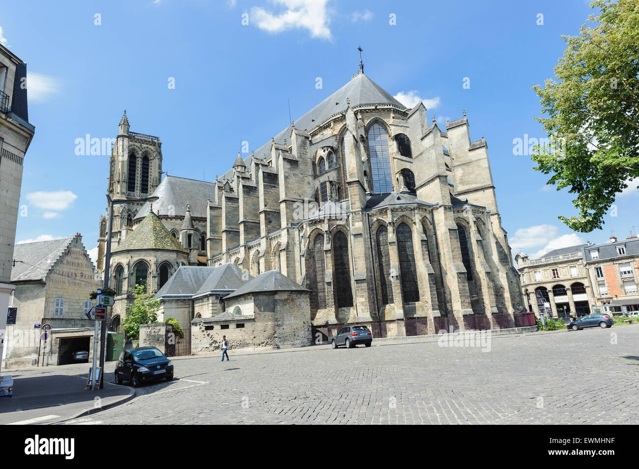 Basilique-cathédrale de Soissons Banque D'Images