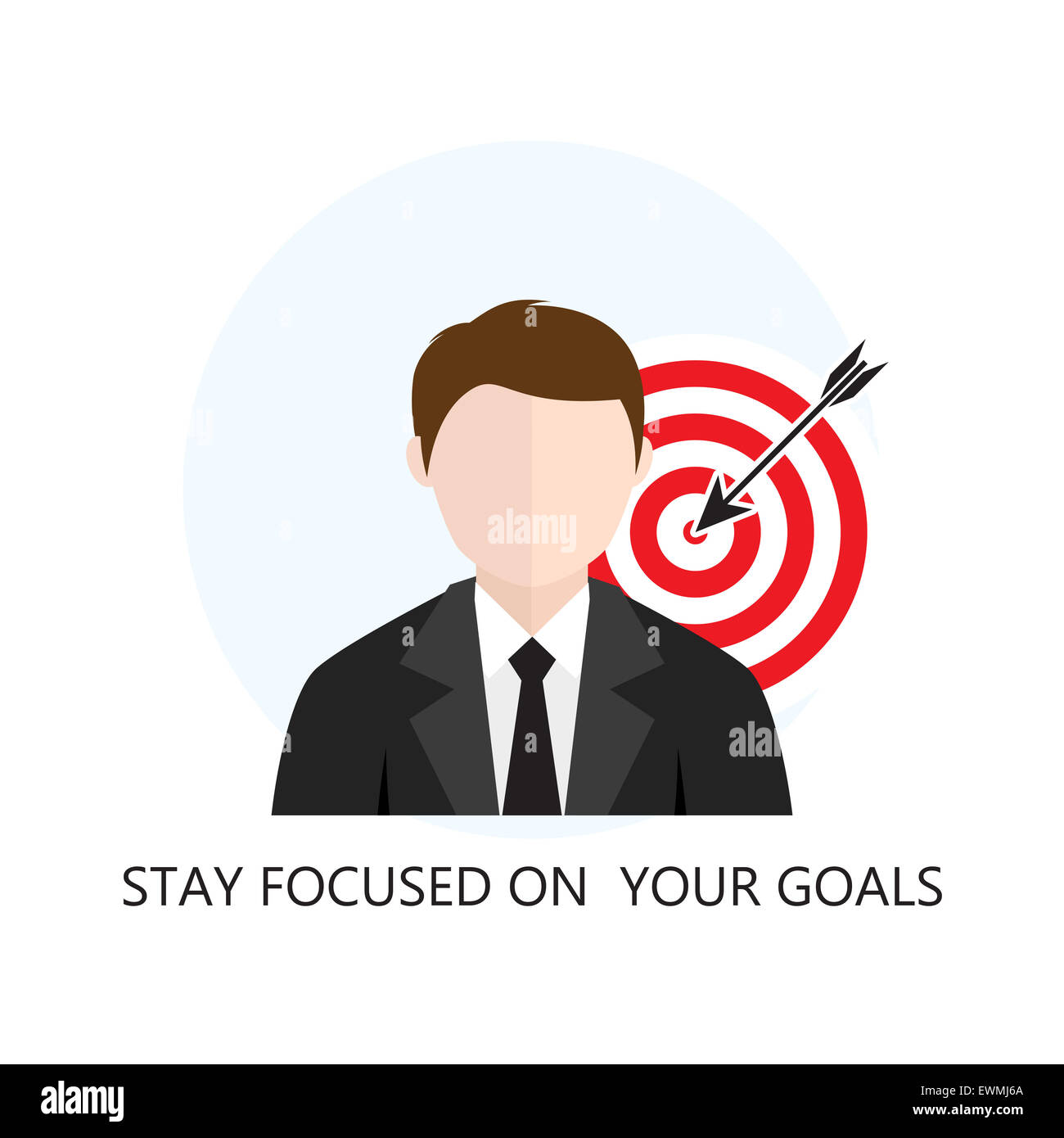 La stratégie de l'entreprise Concept icône plate Banque D'Images