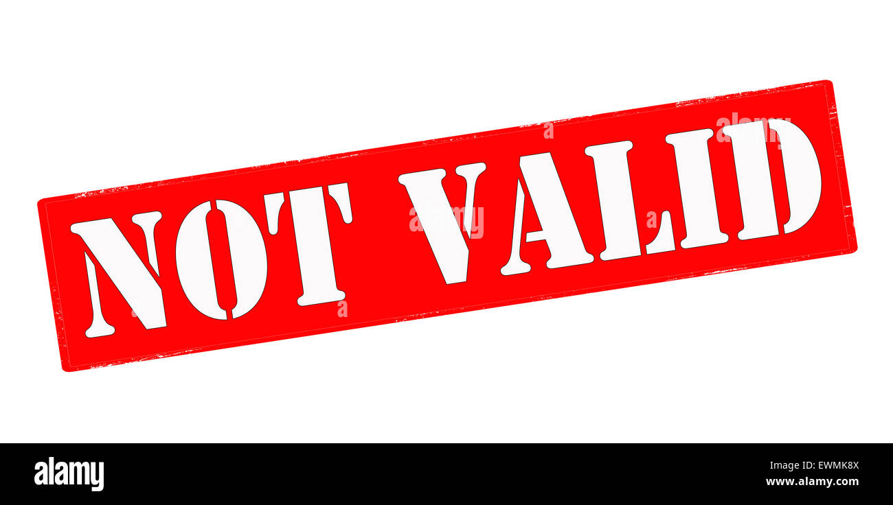 Timbre avec texte non valide à l'intérieur, illustration Banque D'Images