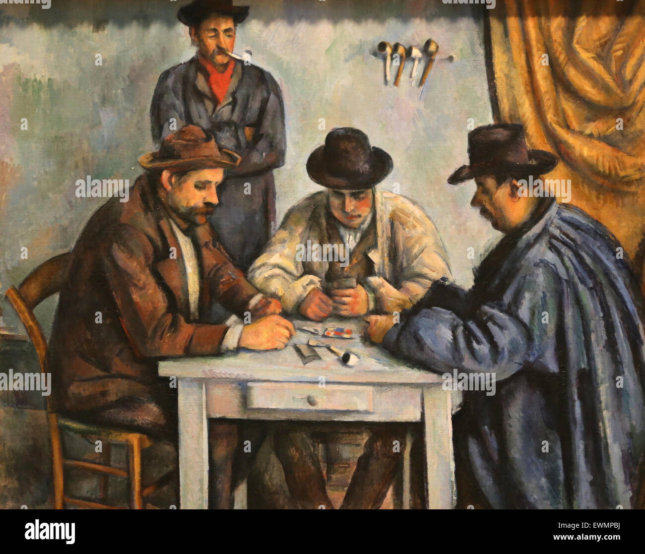 Paul Cézanne (1839-1906). Le peintre français. Les joueurs de cartes, 1880-92. Huile sur toile. Metropolitan Museum of Art de New York. USA. Banque D'Images