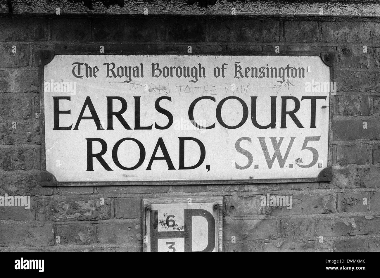 Earls Court Road, London, SW5. 11 septembre 1971. Le Royal Borough de Kensington. Banque D'Images