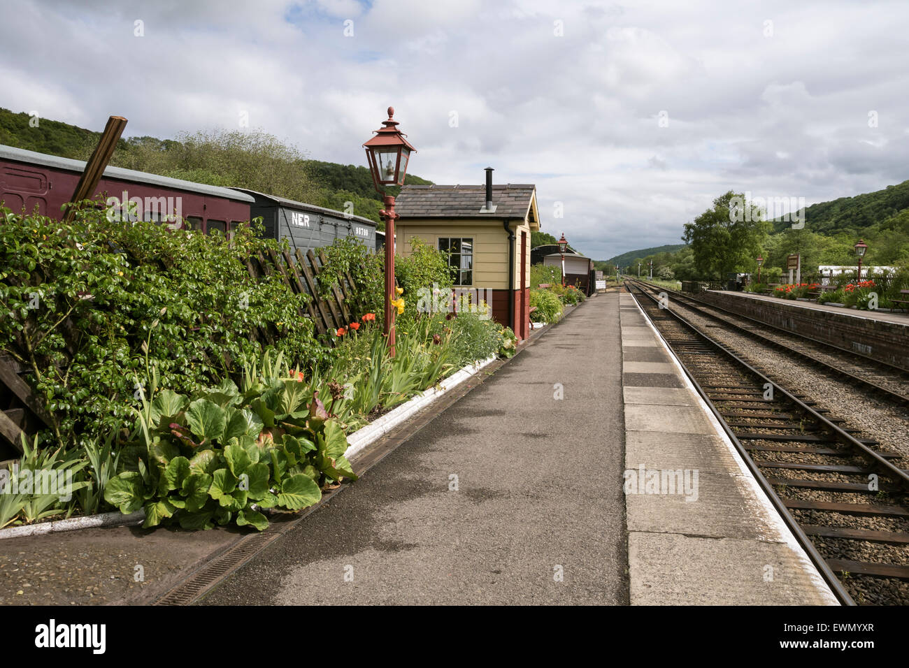 La gare de Levisham. North York Moors Railway. Banque D'Images