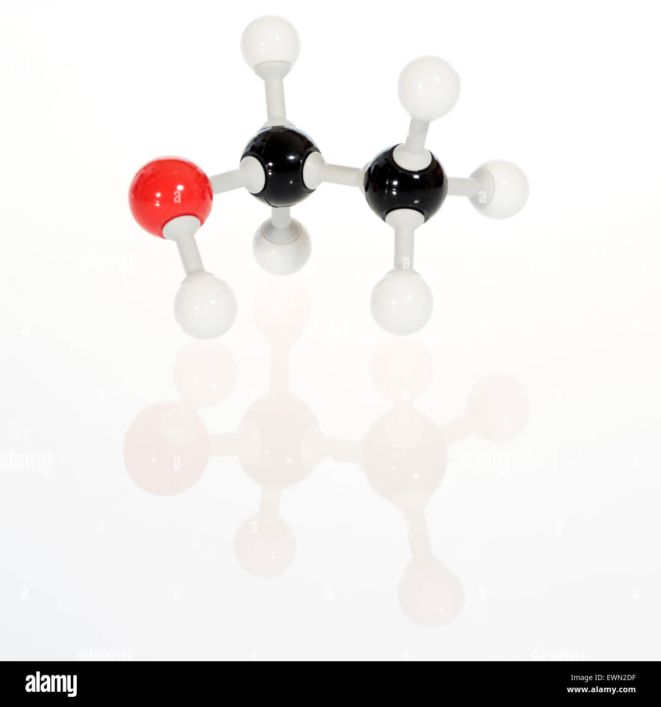 Molécule composé chimique de l'éthanol Banque D'Images