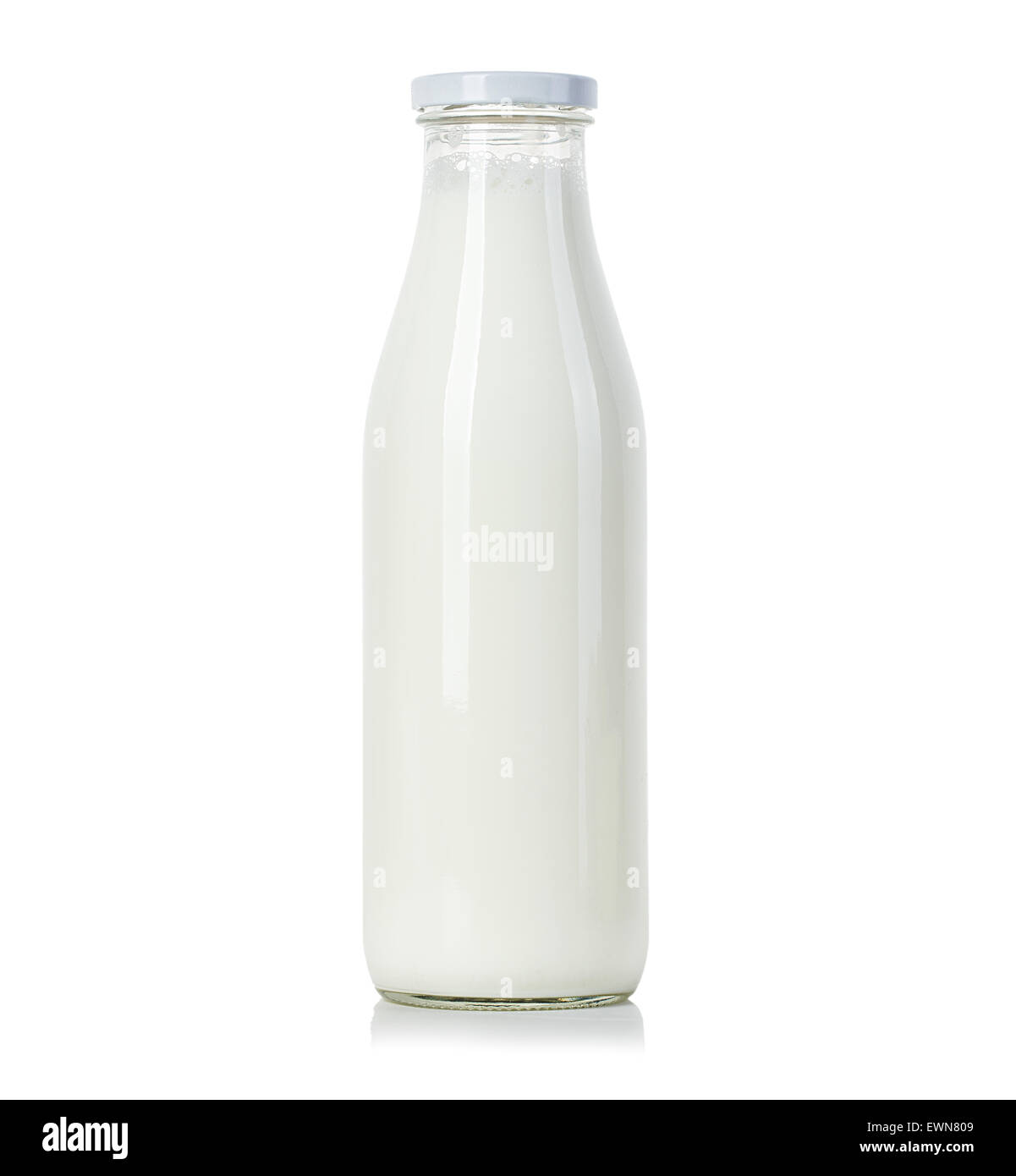 Bouteille de lait isolé sur fond blanc Banque D'Images