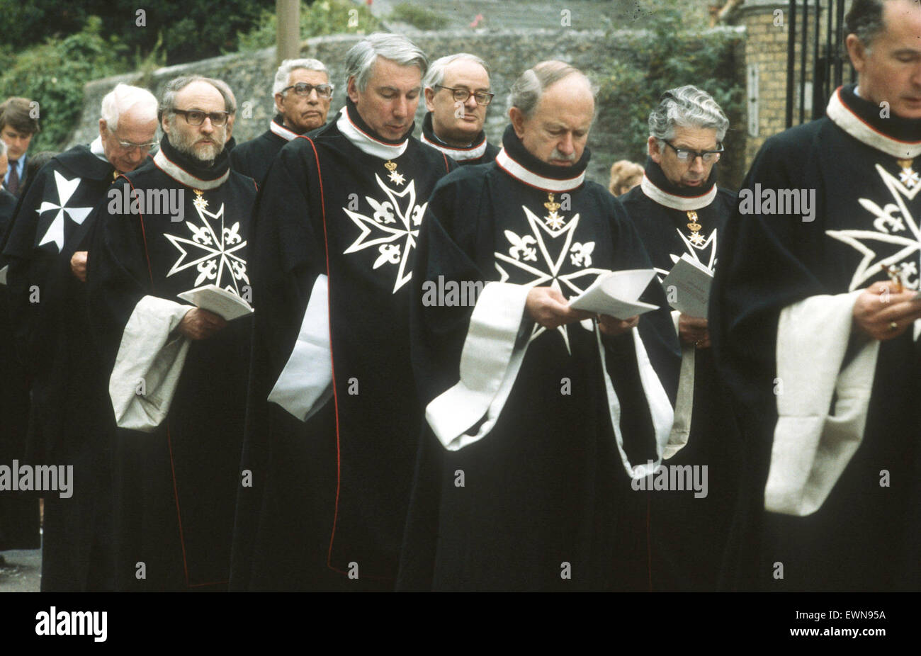 Chevaliers de Malte en procession. Duc de Norfolk est troisième de gauche Banque D'Images