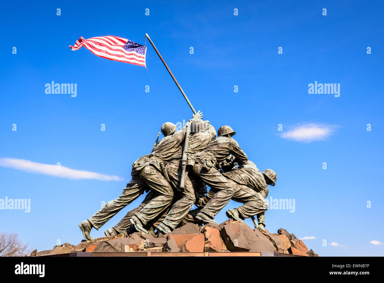 Marine Corps War Memorial à Washington DC, USA. Banque D'Images