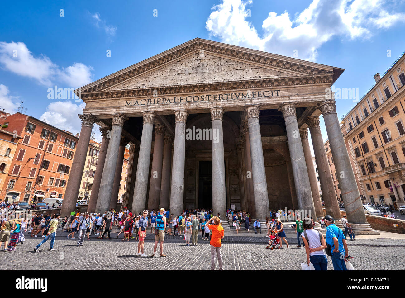 Le Panthéon est un bâtiment à Rome, en Italie, sur le site d'une ancienne construction commandé par Marcus Agrippa Banque D'Images