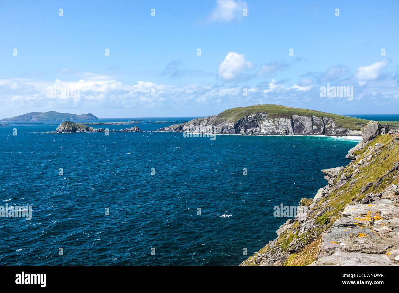 Côte à Slea Head, Iveragh, comté de Kerry, Irlande Banque D'Images