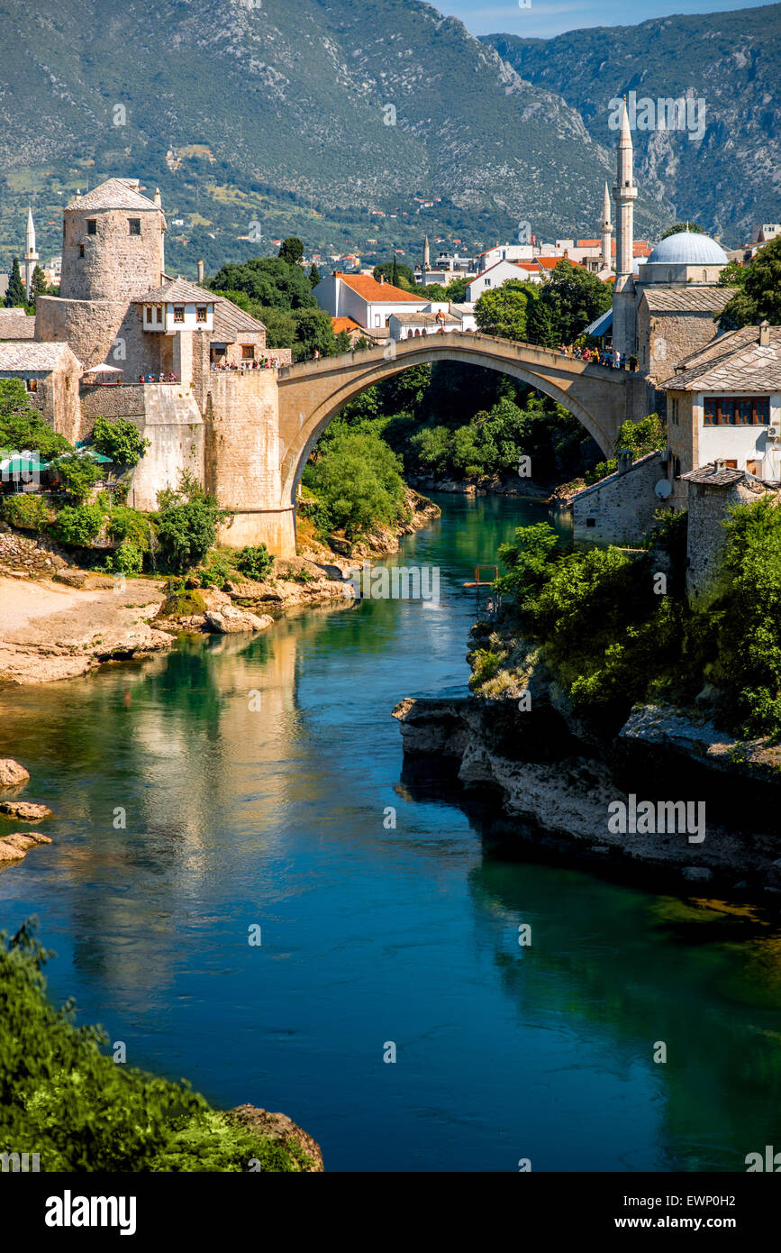 Vue sur la ville de Mostar Banque D'Images