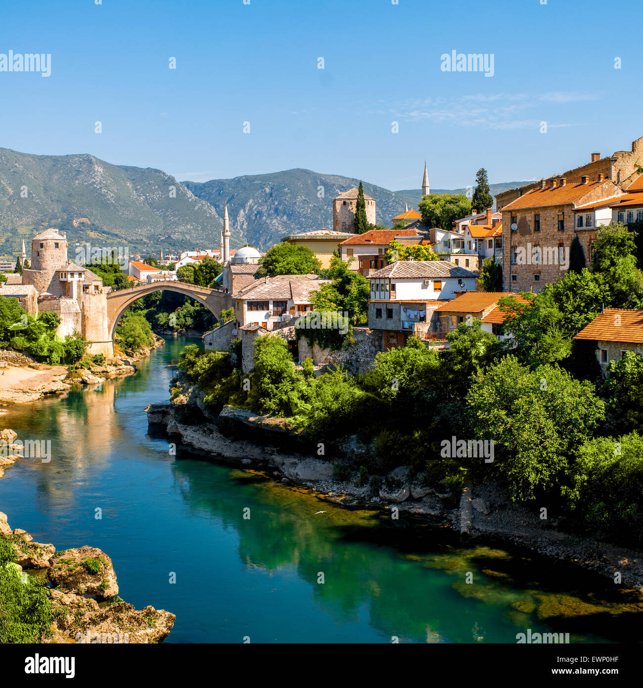 Vue sur la ville de Mostar Banque D'Images