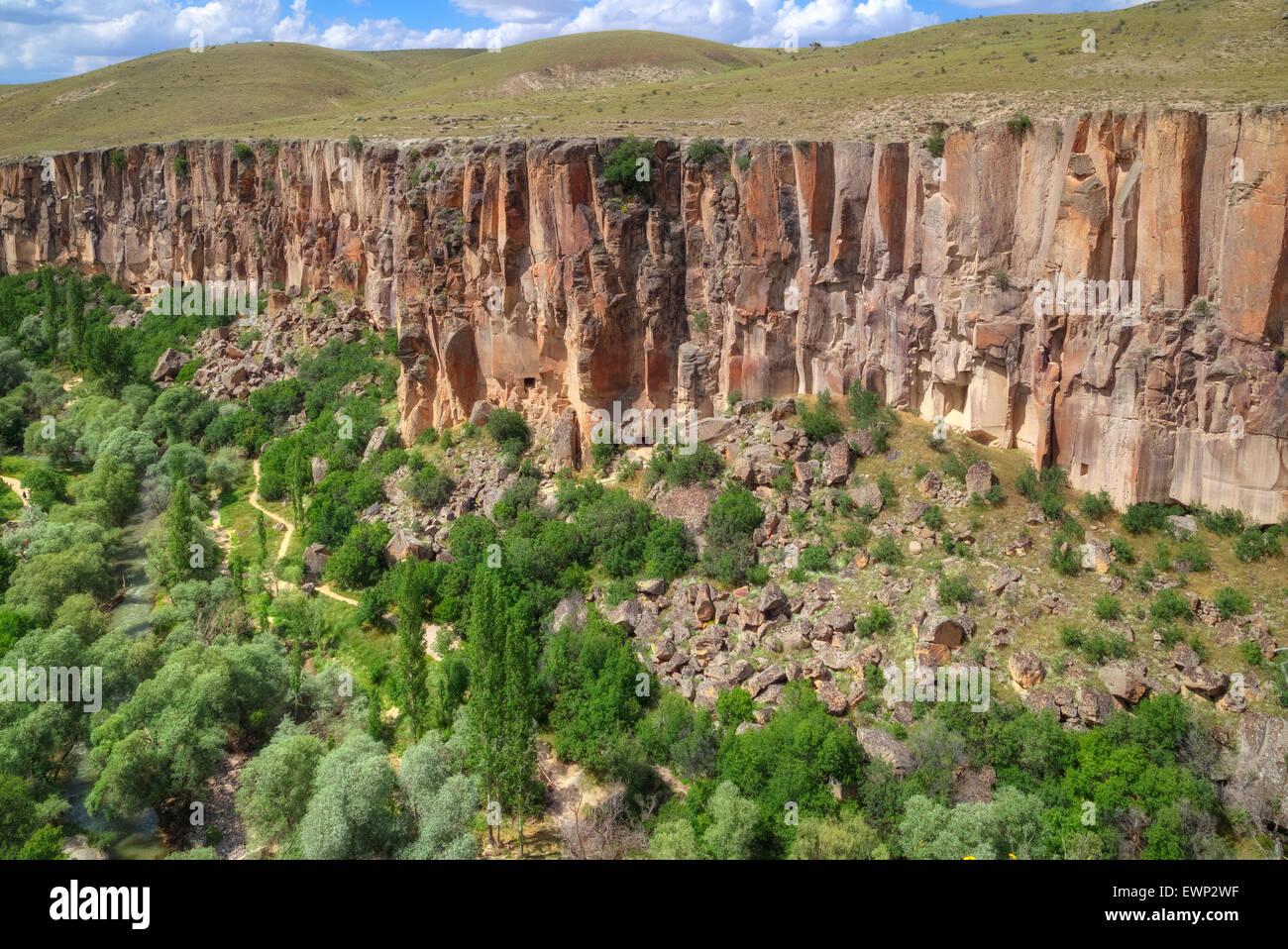 La vallée d'Ihlara, Guezelyurt, Aksaray, Anatolie, Turquie Banque D'Images