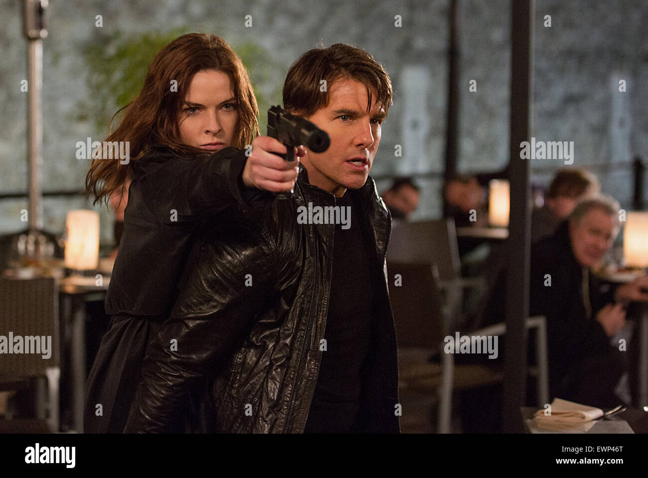 Mission : Impossible - Rogue Nation est d'une prochaine action américaine 2015 spy film écrit et réalisé par Christopher McQuarrie. Cette photo est pour un usage éditorial uniquement et est l'auteur de la société film et/ou le photographe attribué par le film ou la société de production et ne peut être reproduite que par des publications dans le cadre de la promotion du film ci-dessus. Un crédit obligatoire pour l'entreprise de film est nécessaire. Le photographe devrait également être portés lorsqu'il est connu. Banque D'Images