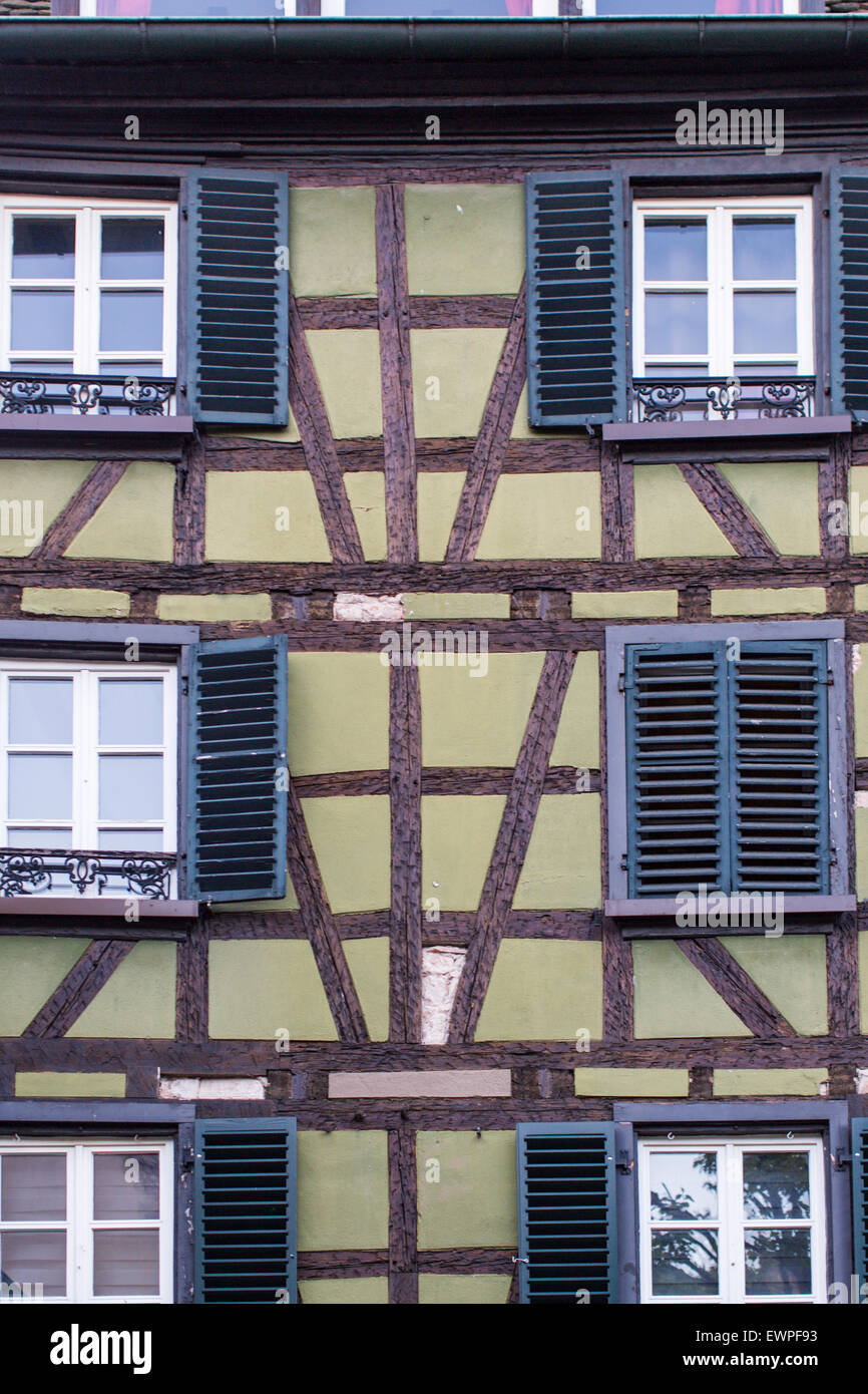 Les détails architecturaux, Strasbourg, Alsace, France Banque D'Images
