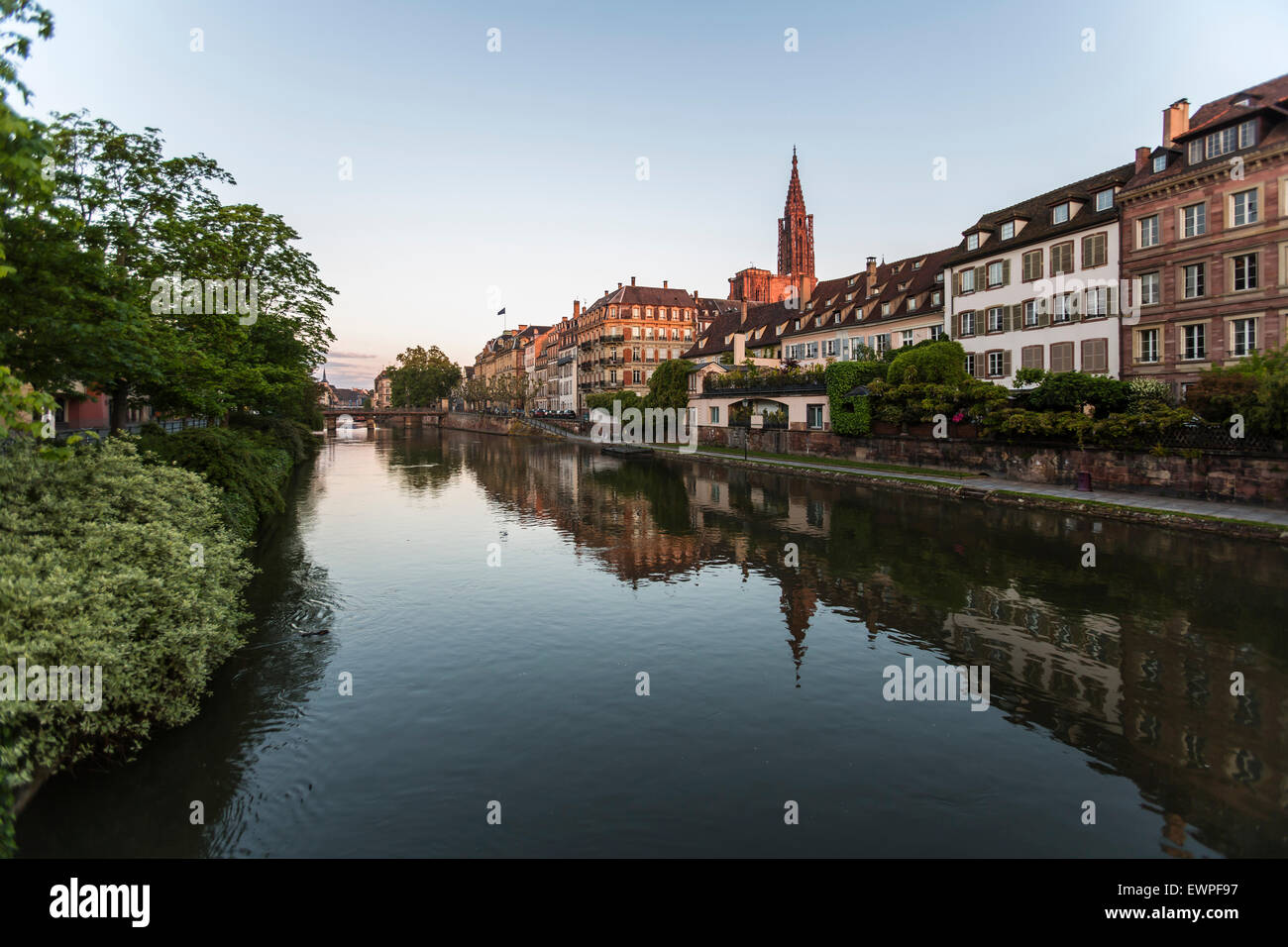 L'Ill, Strasbourg, Alsace, France Banque D'Images